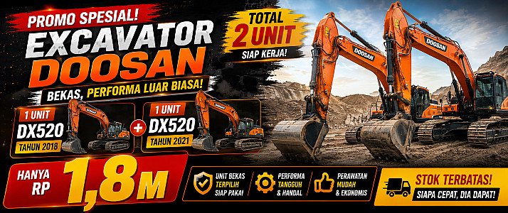 MURAH BENER.....EXCAVATOR DOOSAN DX520 BEKAS