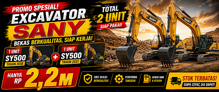 HARGA TERMURAH EXCAVATOR BEKAS SANY SY500H